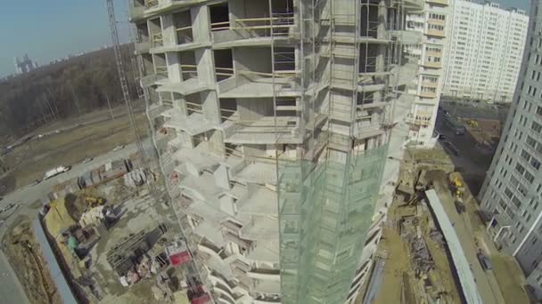 R canteiro de obras de casa alta — Vídeo de Stock