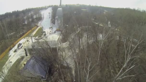 Inclinação coberta de neve — Vídeo de Stock