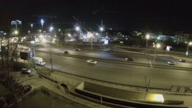 Sokak trafik aydınlatma ile