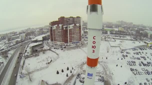 Monumento al cohete Soyuz — Vídeos de Stock