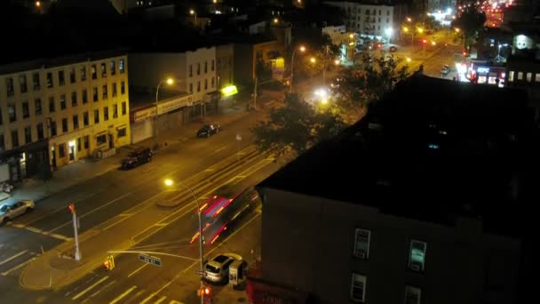 Top view of street in Brooklyn — Stock Video