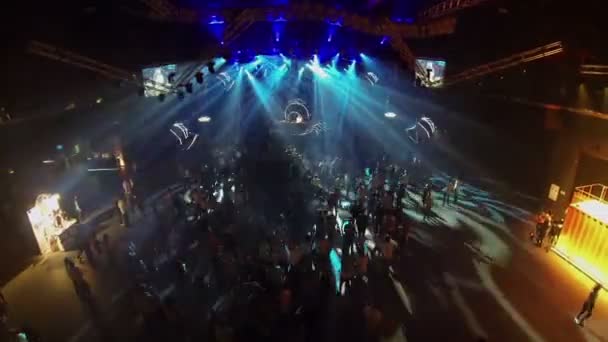 Trancemission Party der Radioaufzeichnung — Stockvideo