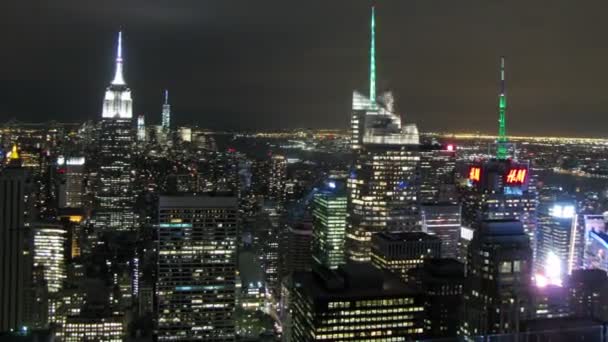 Utsikt över Manhattan med Empire State Building — Stockvideo