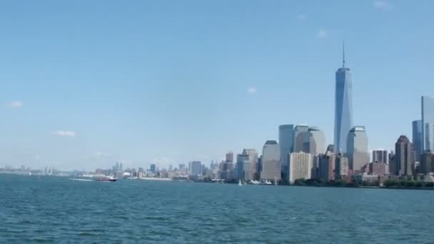 Revealing the Manhattan skyline — Stock Video