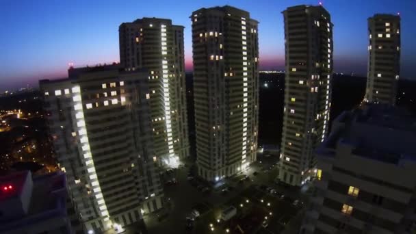 Houses of residential complex — Stock Video