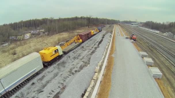 Materiałów budowlanych na plac budowy — Wideo stockowe