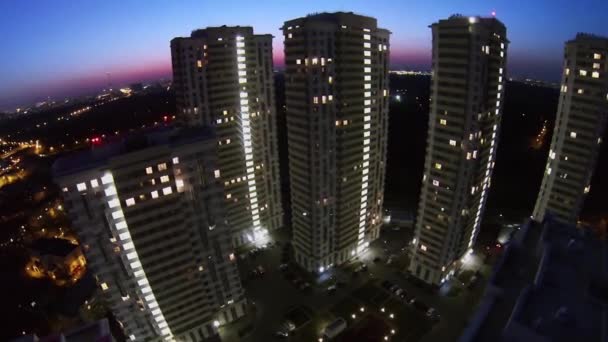 Casas de complejo residencial — Vídeos de Stock