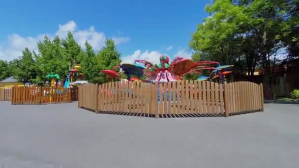 Amusement park for kids — Stock Video