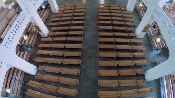 Main hall of Evangelical Lutheran Cathedral — Stock Video