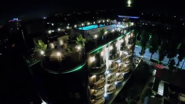 Piscina sul tetto dell'hotel — Video Stock