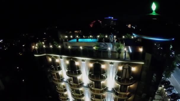 Piscina en la azotea del hotel — Vídeos de Stock