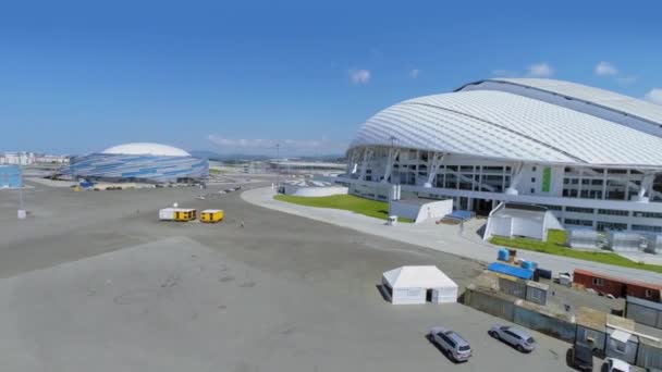 Kompleks Olimpiade dengan stadion Fischt — Stok Video