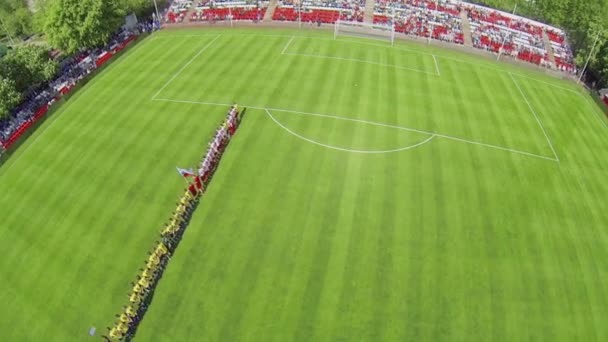 Formação de equipas de futebol — Vídeo de Stock