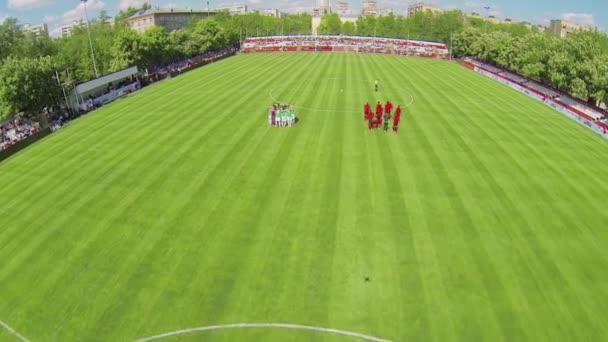 Soccer match on field — Stock Video