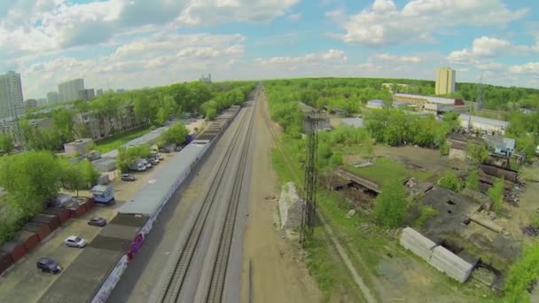 Moskou ringweg railroad — Stockvideo