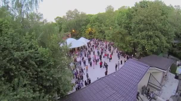 Dancing ground in Sokolniki park — Stock Video