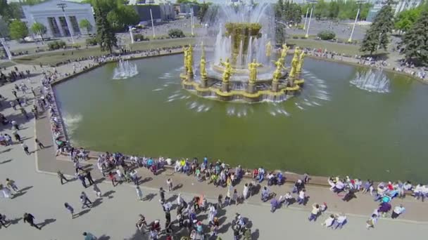 Fuente de la amistad de las naciones — Vídeos de Stock