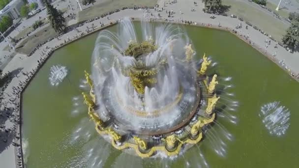 Friendship of Nations fountain — Stock Video