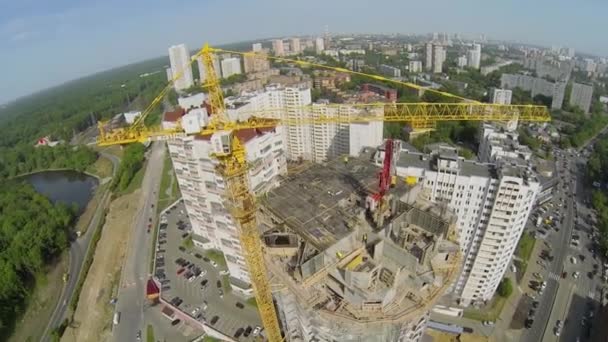 Cantiere del complesso residenziale — Video Stock