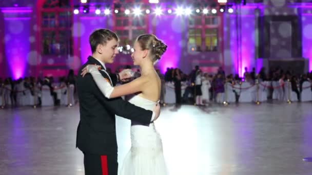 Kremlin Cadet Ball at Manege. — Stock Video