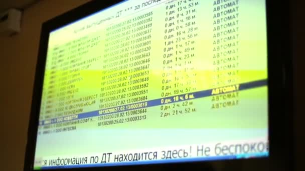 Visa med data av tullen räkningar — Stockvideo