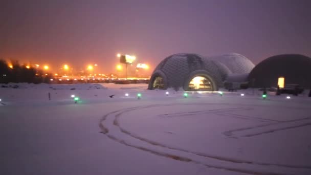 建筑物和停机坪，直升机场莫斯科 — 图库视频影像