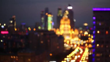 Akşam cityscape bulanık bakış