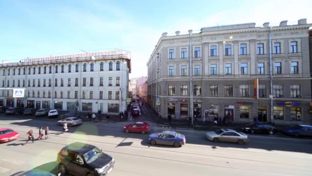 View of Sadovaya street — Stock Video