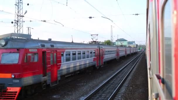 Trein van Rzd bedrijf — Stockvideo