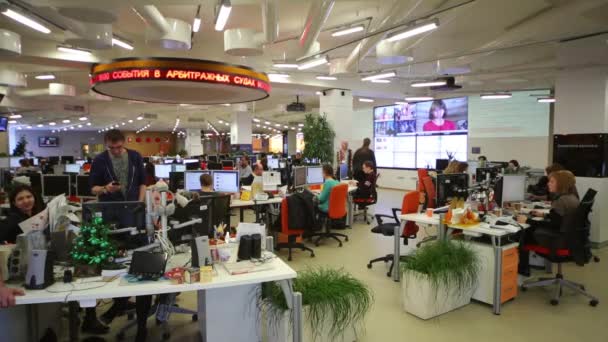 Oficina de RIA Novosti — Vídeo de stock
