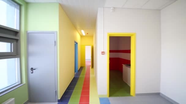 Empty colored corridor — Stock Footage Empty colored corridor Stock Footage