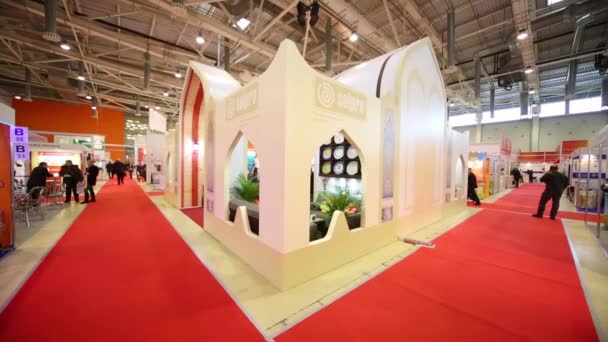 Stand de la empresa Solpro en la Exposición Ingredientes Rusia — Vídeo de stock