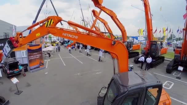 Machines on 15th International Specialized Exhibition — Stock Video