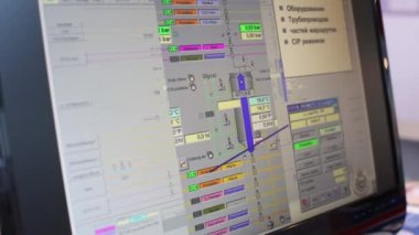 Bilgisayar monitöründe görüntülenen üretim şeması örneği