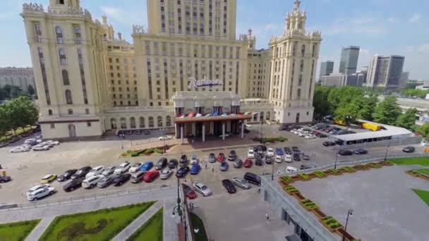 Edifice of hotel Ukraine — Stock Video