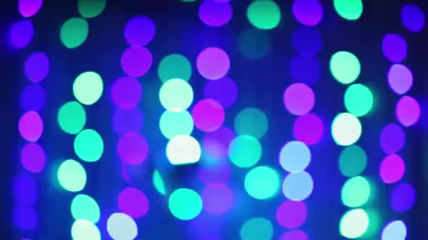 Bokeh van vele gekleurde lampen — Stockvideo