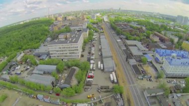 Cityscape Moskova çevre yolu demiryolu ile