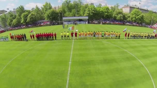 Formação de equipas de futebol — Vídeo de Stock