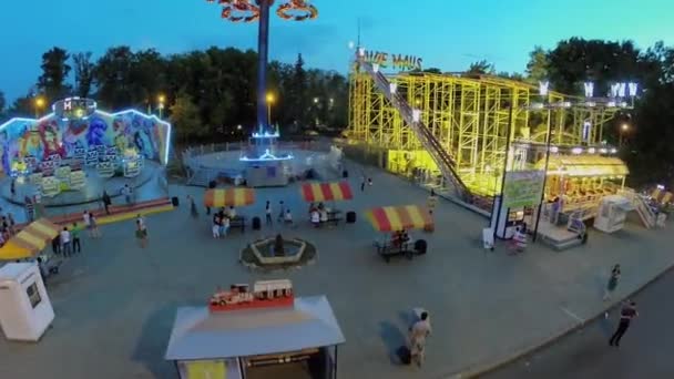 Amusements in park of VVC — Stock Video