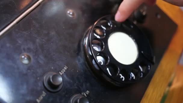 Hand dials phone number — Stock Video