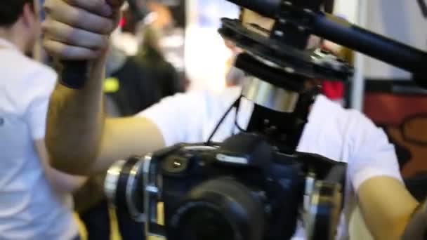 Steadicam no serviço de produção de cinema 2014 — Vídeo de Stock