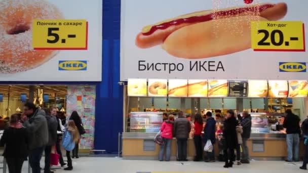 Kavárna v Ikea Samara — Stock video