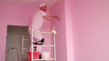 El boyama duvarları fırça ile Oluşturucu 