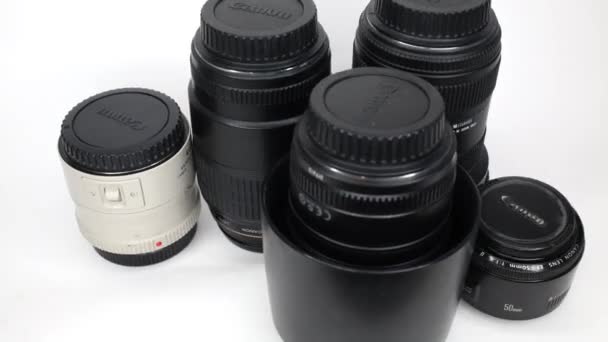 Canon lens model — Stockvideo