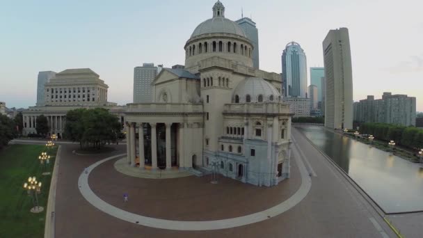 Complex van Christian Science Center — Stockvideo