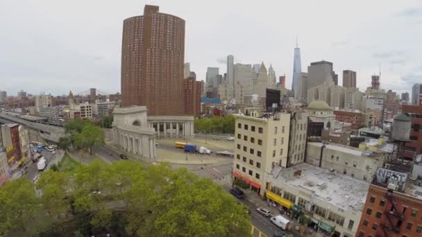 Trafik på Manhattan Bridge — Stockvideo