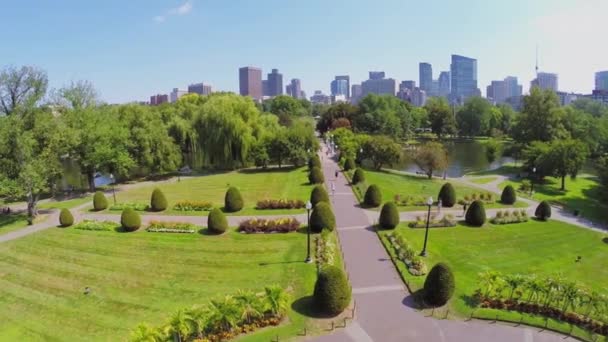 Giardino pubblico di Boston — Video Stock