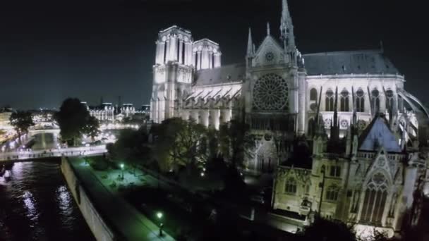 Katedral notre-dame de paris — Stok video