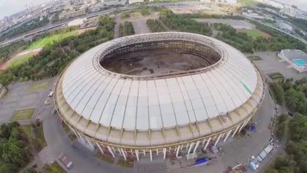 Building site of stadium Luzhniki — Stock Video
