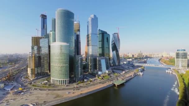 İş Merkezi yakınındaki Presnenskaya seti — Stok video